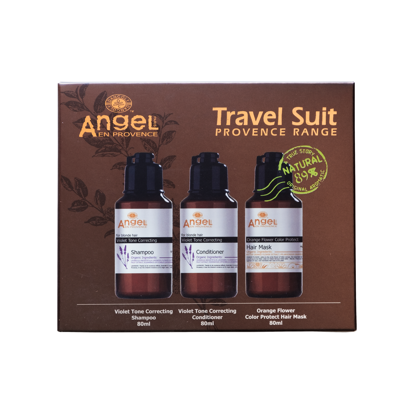 Angel En Provence Lavender Toning Violet Tone Correcting Travel Trio 80ml x3